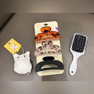 Brush, Clips & Keychain Bundle
